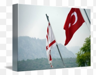 North Cyprian And Turkish Flag Flying Side By Mike Turner - Flag Png,Turkey Flag Png