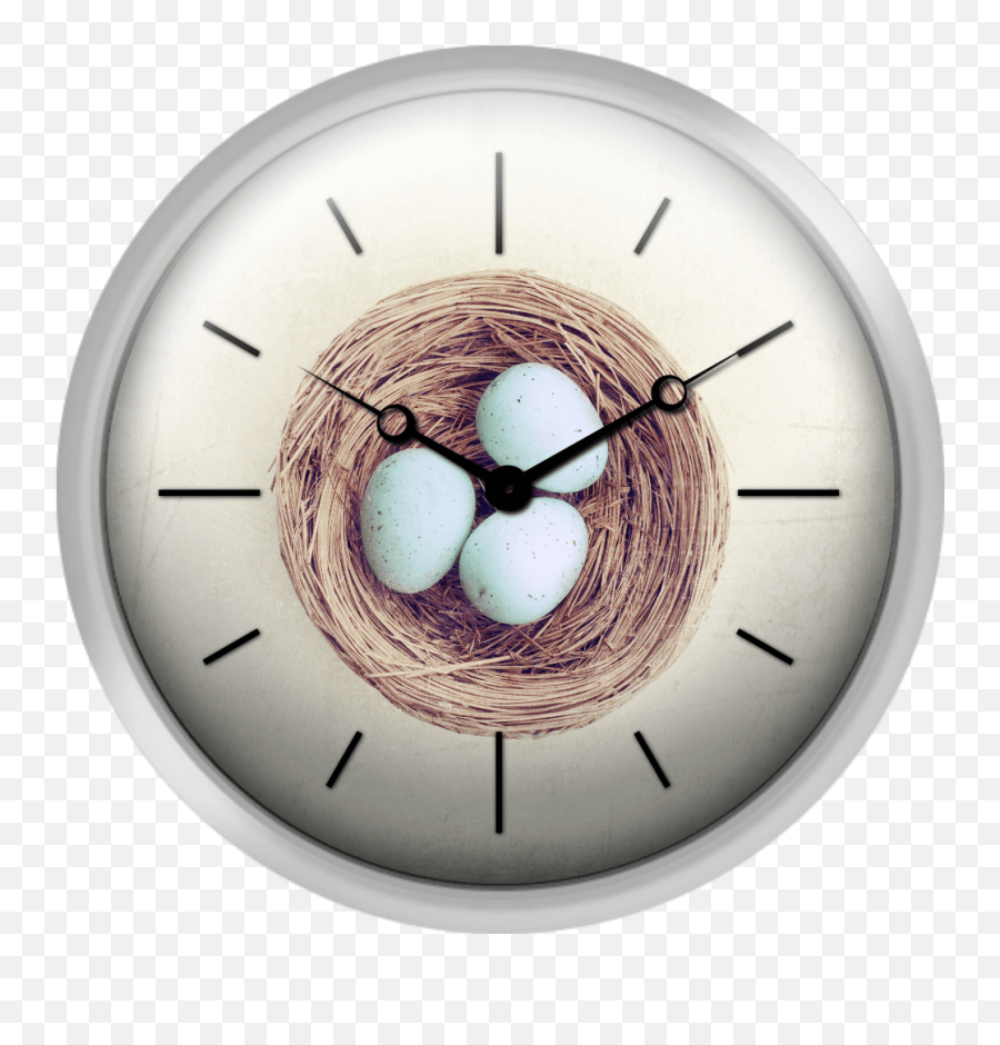 Xpress Clocks - Gallery Eggs Bird Nest Wall Clock Png,Bird Nest Png