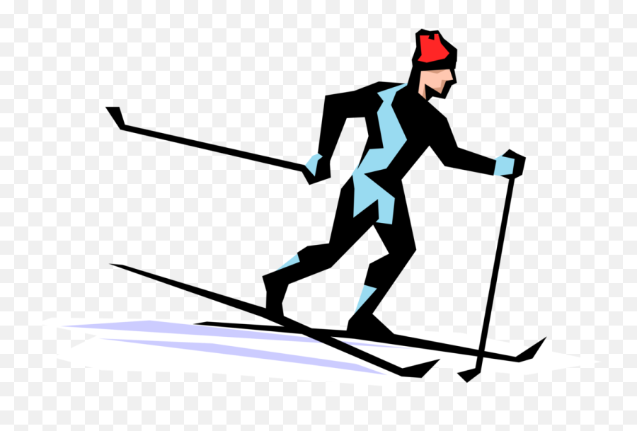 cross country skier clipart free