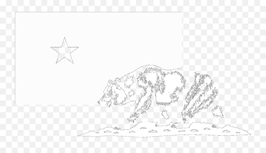 Black And White California Flag Clip Art Icon Svg - Svg California Flag Png,California Flag Png