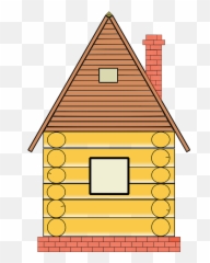Russian Wood House Clipart - Wooden Houses png