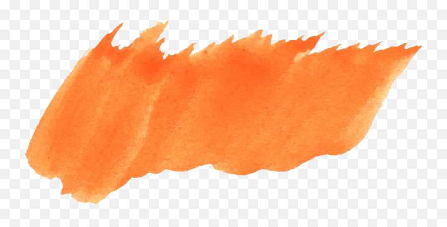 Orange Watercolor Brush Stroke - Watercolor Paint Png,Watercolor Stroke Png