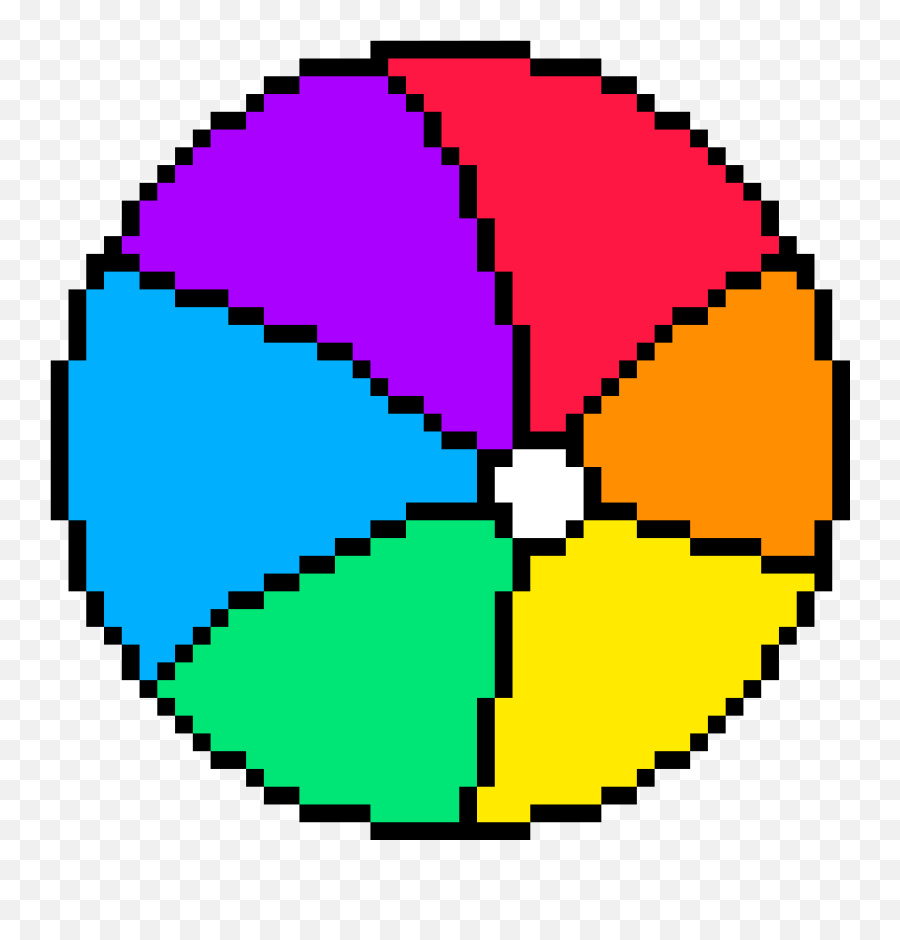 Rainbow Beach Ball - Pixel Art Sphere Clipart Full Size Pixel Art Shading Circles Png,Beach Ball Clipart Png