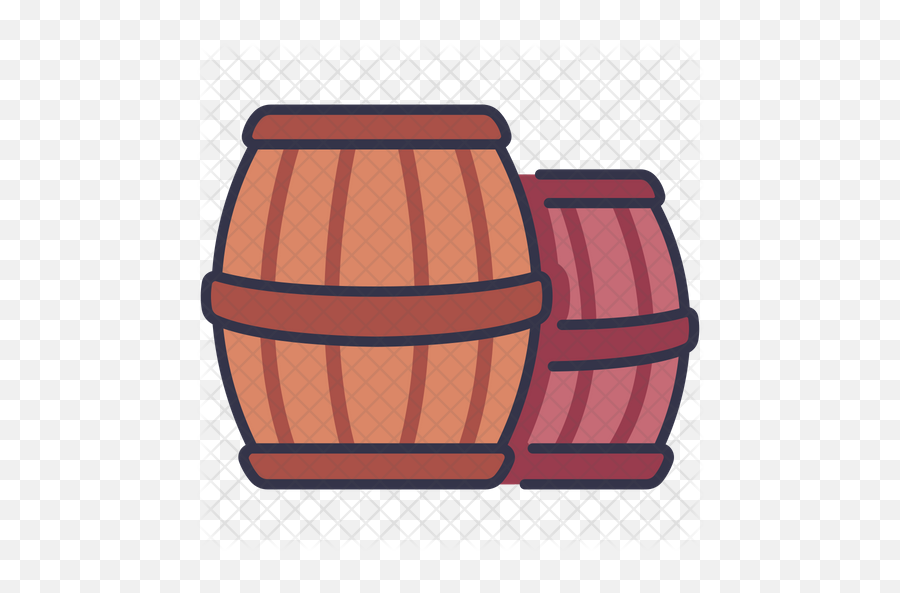 Wine Barrel Icon Of Colored Outline - Empty Png,Barrel Png