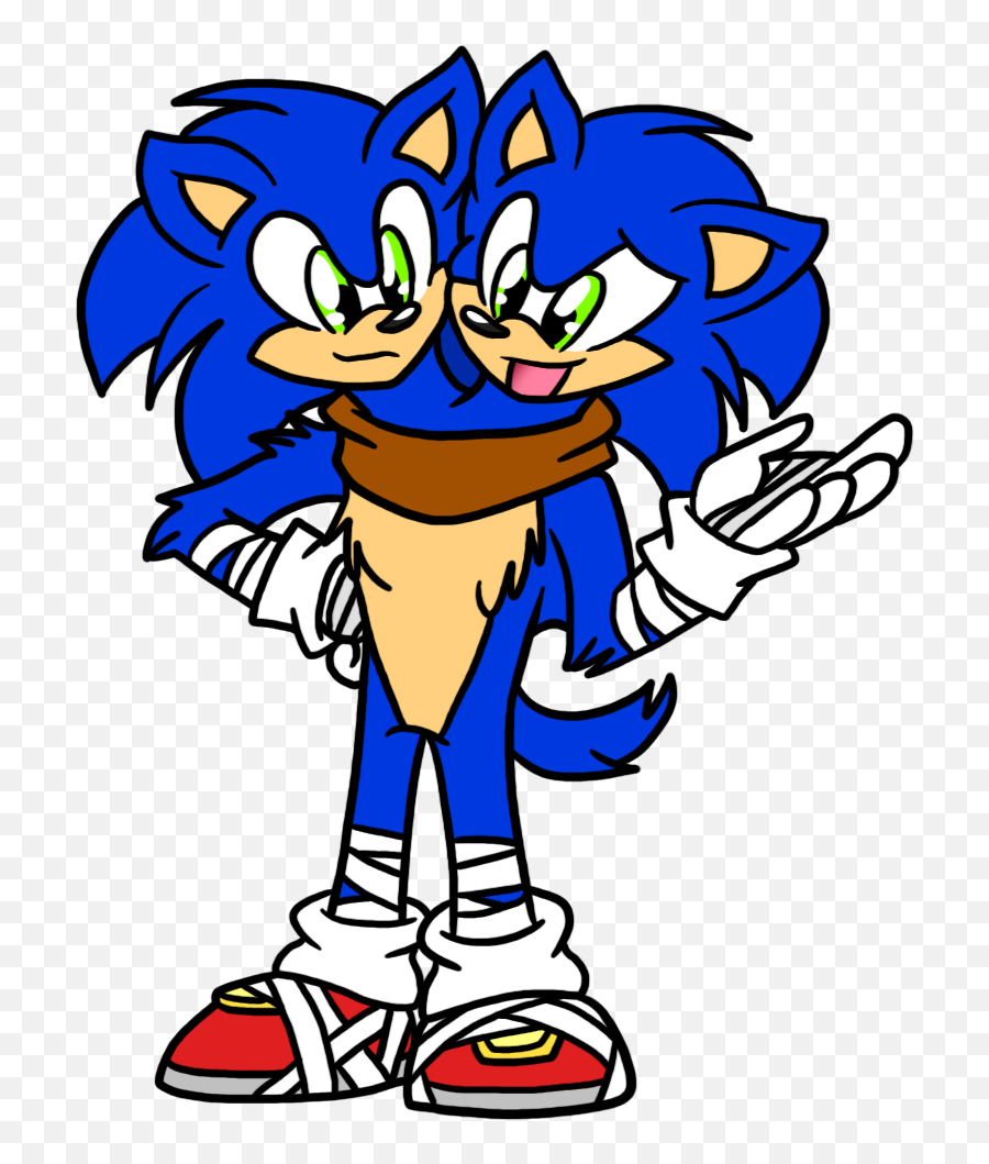 Sonic Is Born Two Heads - Sonic The Hedgehog Png,Sonic Head Png