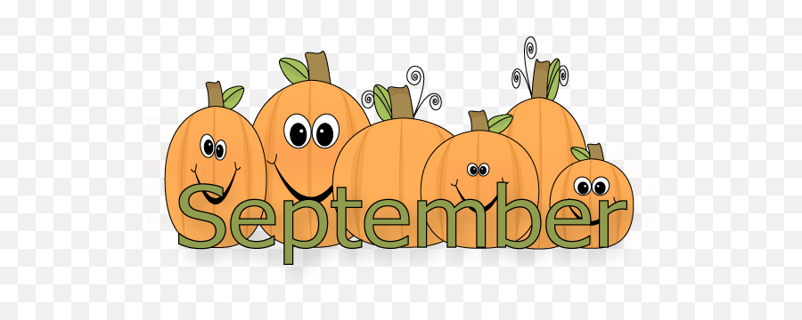 Download Pumpkin Clip September Png - Month September Clip Art,September Png