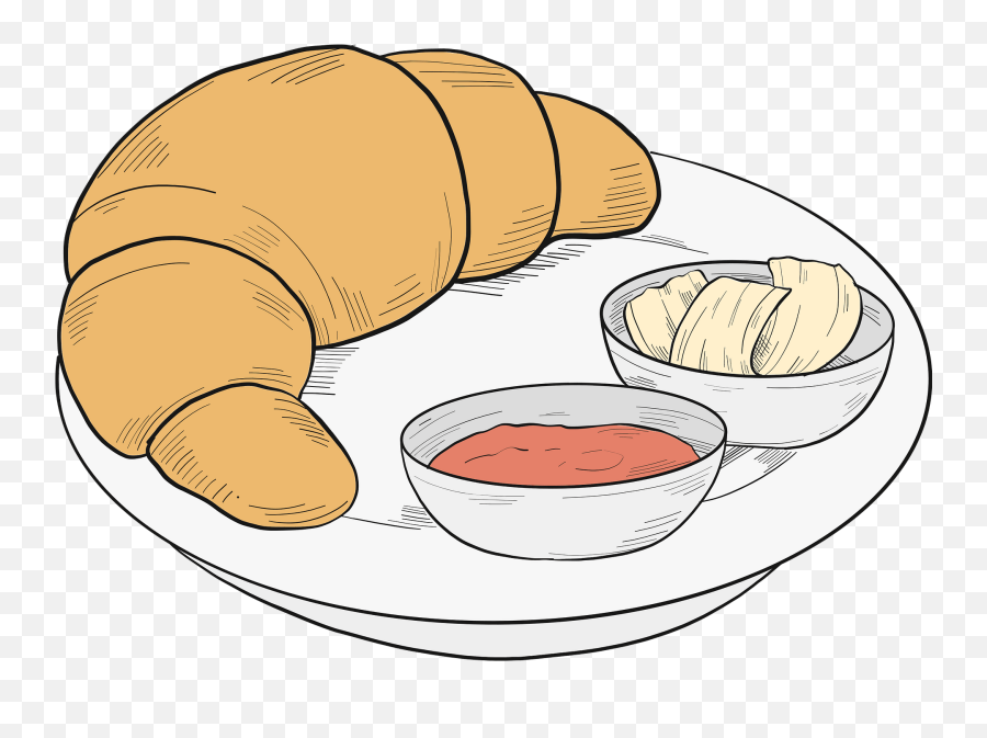 Croissant For Breakfast Clipart Free Download Transparent - Bowl Png,Croissant Png