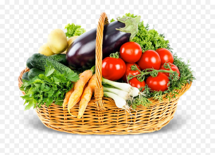 Download Hd Transparent Vegetables In The Basket Png - Vegetables In A Basket,Vegetables Transparent Background