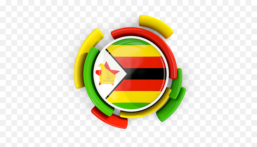 Round Flag With Pattern Illustration Of Zimbabwe - Round Zimbabwe Flag Png,Icon Pattern