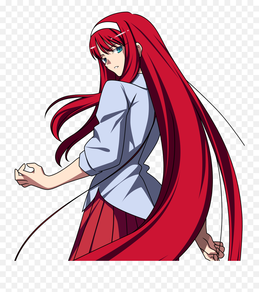 Tsukihime Blue Eyes Redheads School - Akiha Tohno Png,Tsukihime Icon