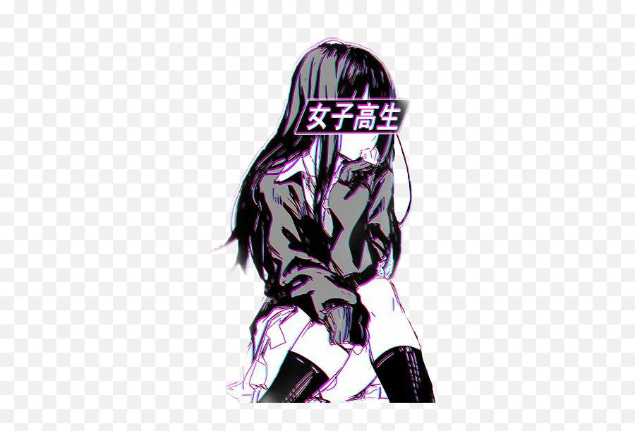 Aesthetic Tumblr Anime Black - Novocomtop Iphone 11 Hülle Anime Png,Paigeeworld Icon