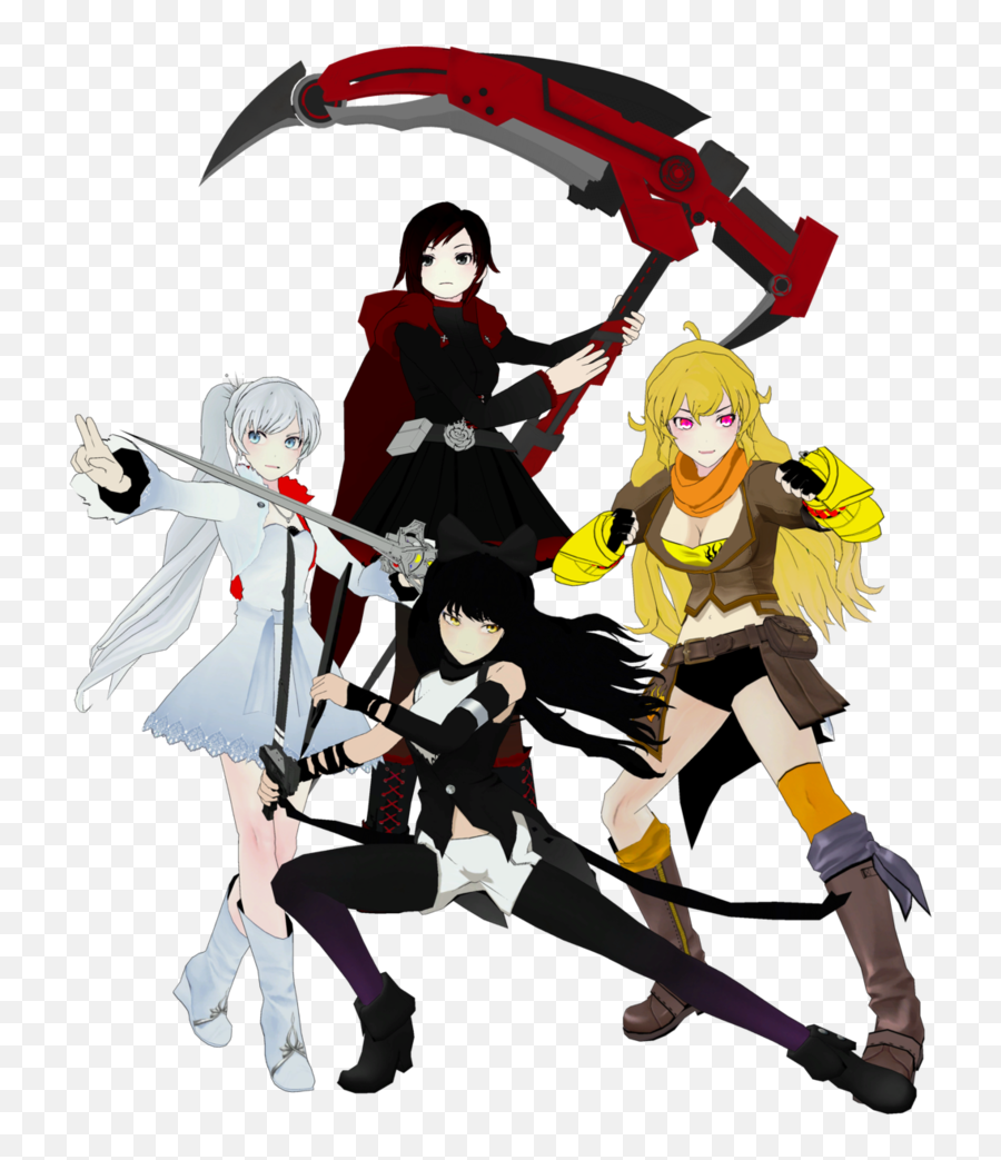 Download Team Rwby - Rwby Poses Full Size Png Image Pngkit Rwby Ruby Volume 1,Rwby Png