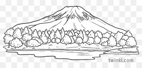 Mount Fuji Tírdhreach Japan Map Icon Landmark Usa Ks1 Black - Scoria Cones png