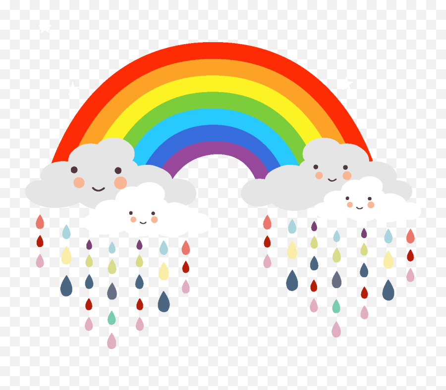 Download Hd Cartoon Cloud Clipart - Cartoon Rainbow Clouds Clipart Png,Cartoon Cloud Transparent