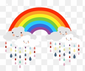 Download Hd Cartoon Cloud Clipart - Rainbow Clouds png