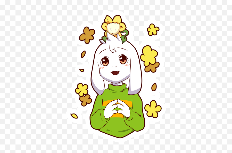 Undertale Asriel Dreemurr With Flowey - Undertale Asriel Stickers Png,Asriel Dremurr Icon