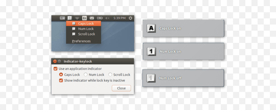 Install Caps Lock Indicator In Ubuntu 1404 - Tips On Ubuntu Kde Caps Lock Indicator Png,Numlock Icon