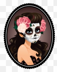 Png Image Day Of Dead 28660 - Free Icons and Backgrounds Pin Up Sugar Skull