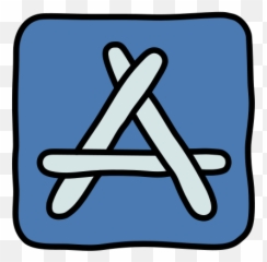 App Store Icon In Doodle Style - png