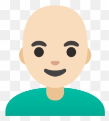 U200d Man Light Skin Tone Bald Emoji - De Homem Careca png
