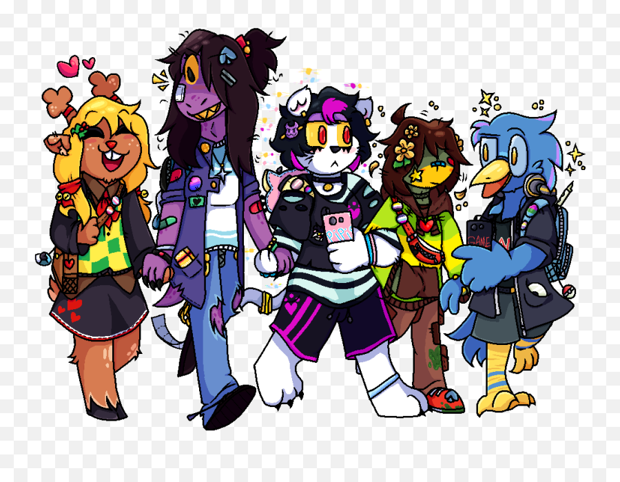 Polycule Thats Poly - Cool Art By Me Rdeltarune Catti And Kris Deltarune Png,Polysexual Flag Anime Icon