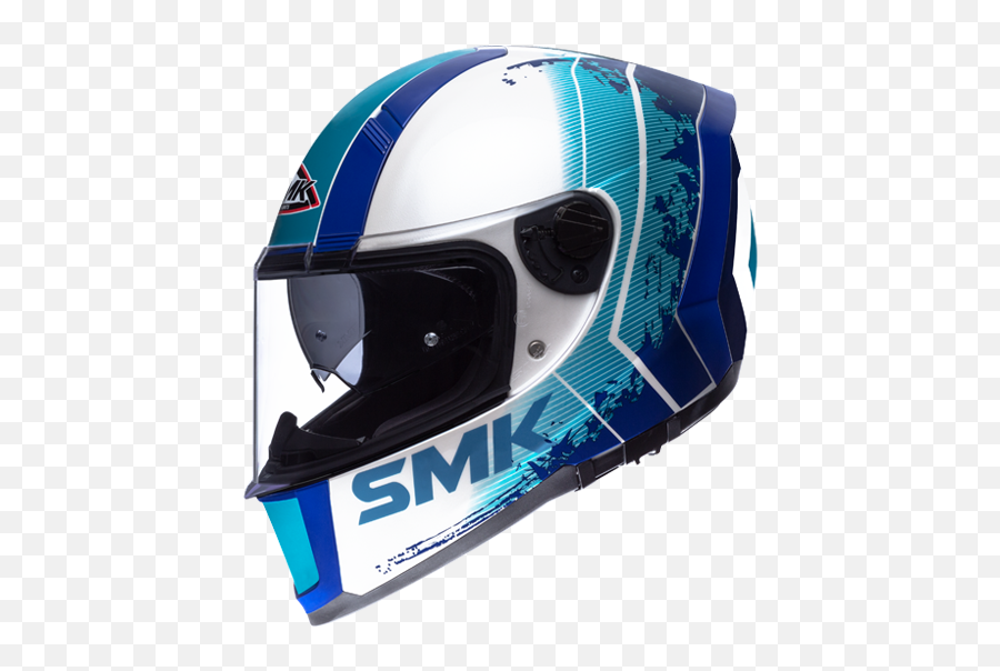 Smk Force Koster Full Face Motorcycle And Two - Wheeler Helmet Smk Force Koster Full Face Helmet Png,Icon Helmetsblue Grey White