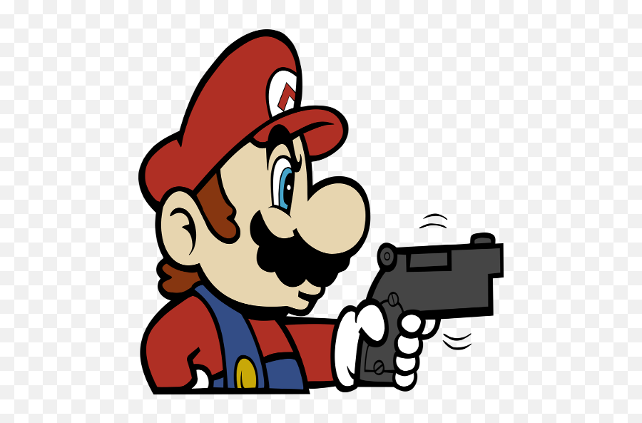 Mario Holding A Gun Team Fortress 2 Sprays - Mario With A Gun Png,Holding Gun Png