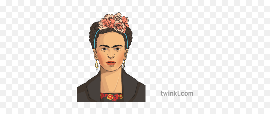 Portrait Of Frida Kahlo Illustration - Frida Kahlo Twinkl Png,Frida Kahlo Png