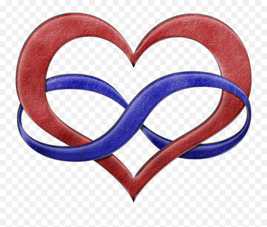 Download Hd Polyamory Pride Infinity Heart Symbol In - Infinity Heart Symbol Polyamory Png,Pride Flag Png