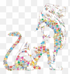 Download Free Png Stylistic Lion Silhouette Circles