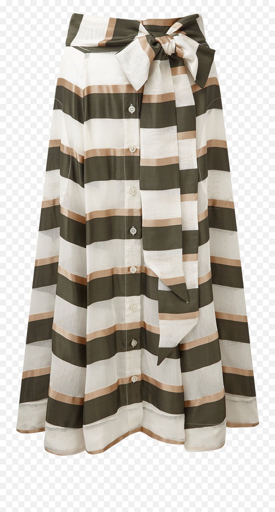 Olivegold Striped Beach Skirt Png