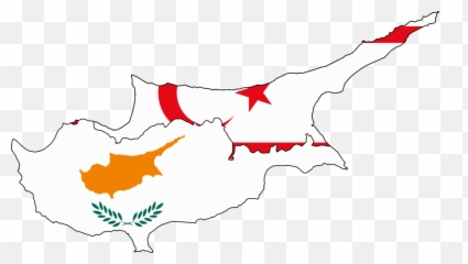 Turkey Flag - Northern Cyprus Flag Map Png Download Cyprus Map With Flags,Turkey Flag Png