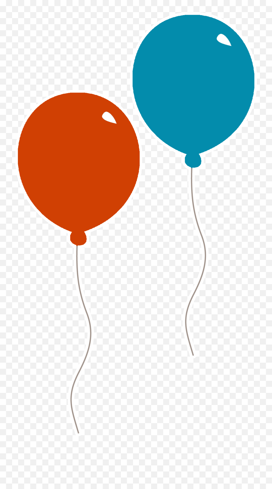 Clipart Balloons Peach Transparent - Two Balloons Png,Red Balloon Transparent Background