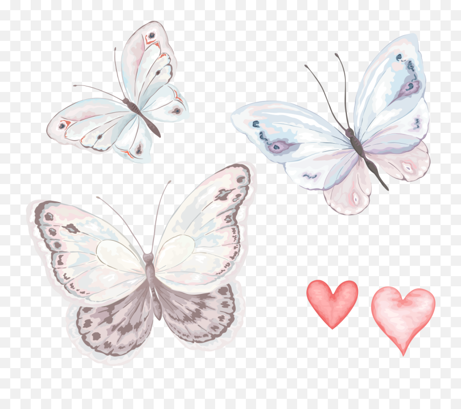 Download Watercolor Butterfly Fly Cartoon Hand - Painted Flying Pink Watercolor Butterfly Png,Fly Png