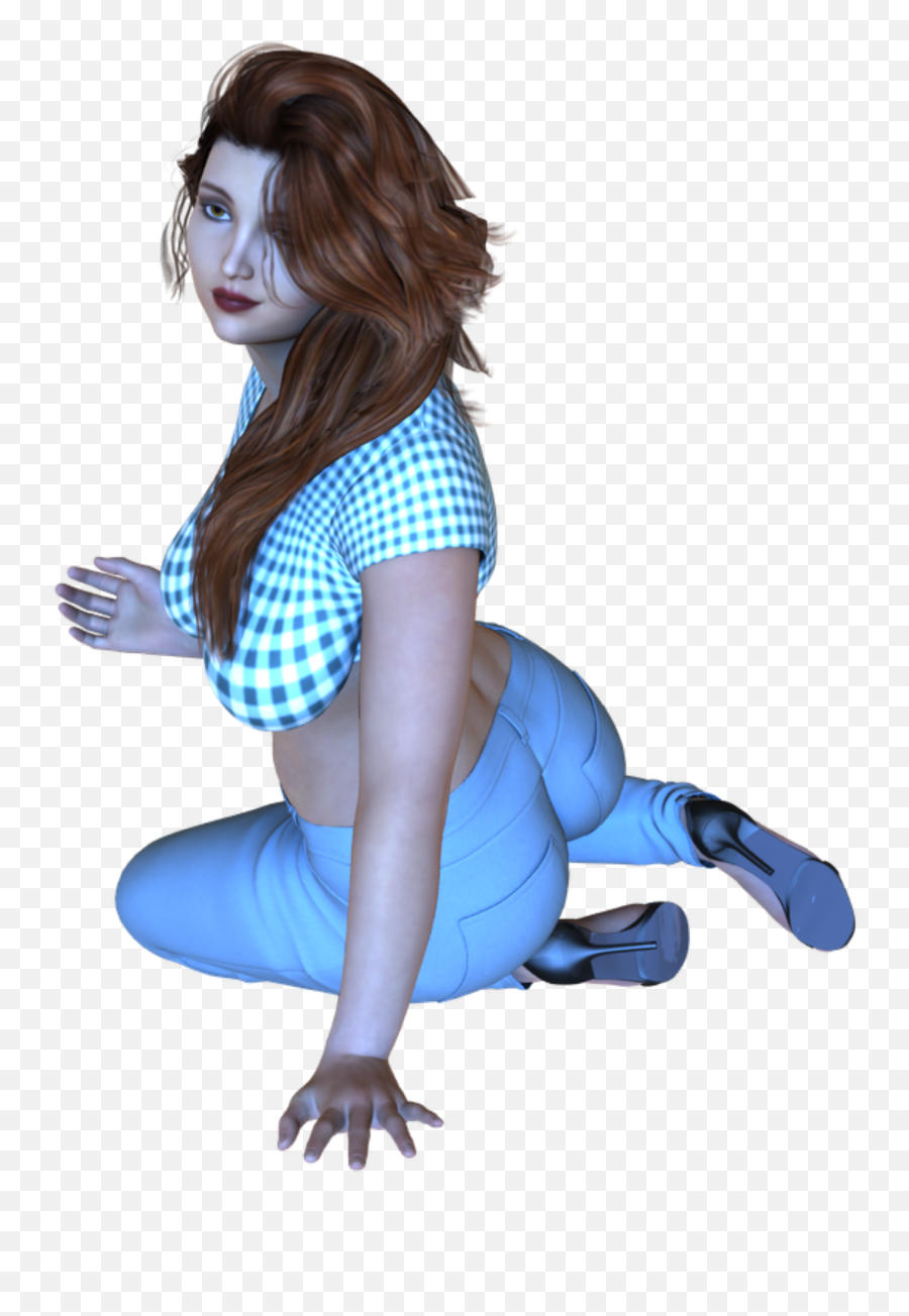 Sexy Woman In 3d Model Free Image - Anime Girl Sitting Png,Sexy Woman Png