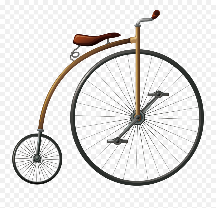 Vector Vintage Bicycle Png Download - Penny Farthing Png,Bike Wheel Png