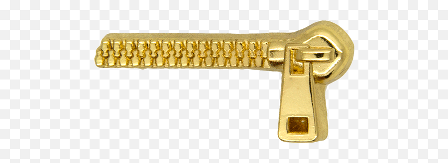 Zipper Pin Gold - Golden Zipper Png,Zipper Transparent