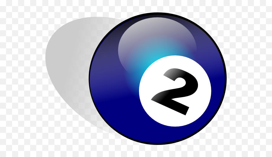 Ball Number 2 Clip Art - Number 2 Clipart Png,Number 2 Png