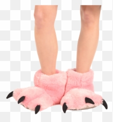 Pink Bear Paw Slipper - Slipper Png,Bear Paw Png