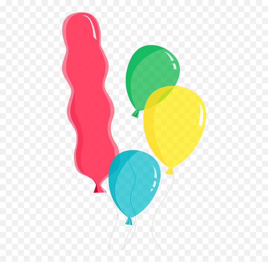 Colourful Balloons Clipart - Birthday Balloons Clip Art Png,Balloon Transparent