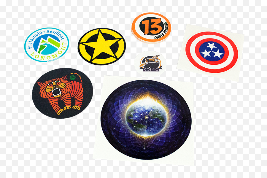 Custom Circle Stickers Let Your Brand And Designs Travel - Language Png,Circle Logos