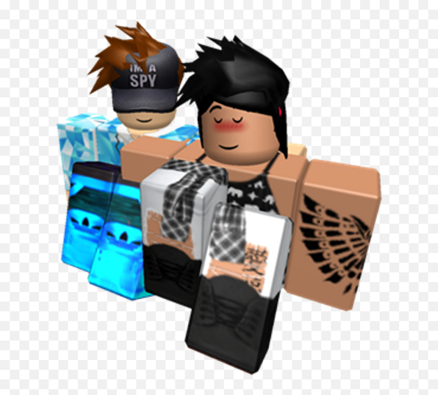Download Hd Blushing Roblox Robloxgfx Freetoedit - Boy And Girl Roblox Png,Roblox Character Transparent