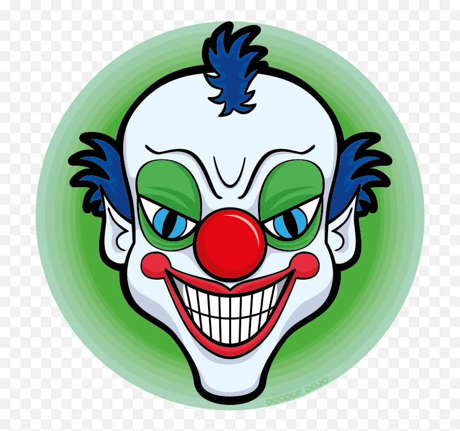 Free Creepy Clown Png Download Clip Art - Scary Clown Face Transparent Clipart,Clown Emoji Transparent
