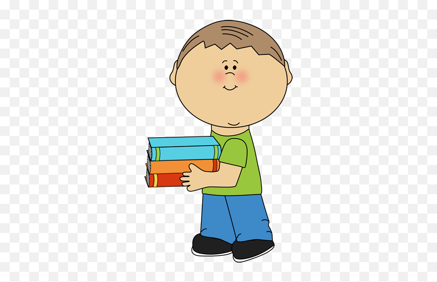 Carrying School Books Clip Art - Clip Art Kid Png,Little Boy Png
