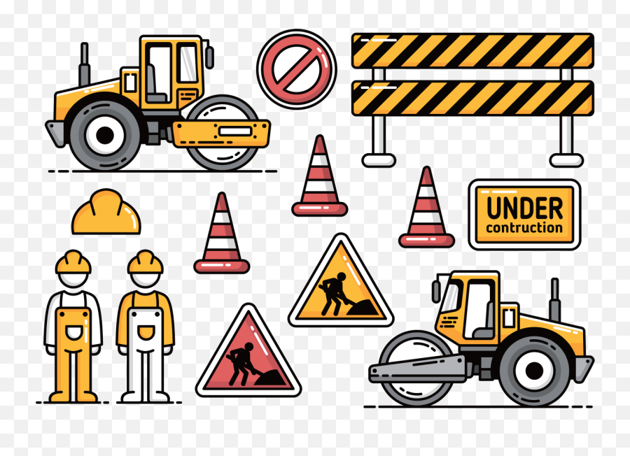 Road Construction Icons - Road Construction Icon Png,Winding Road Icon