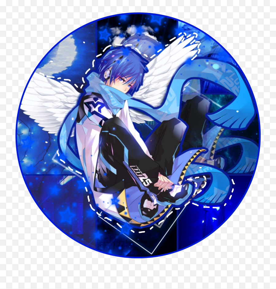 Kaito Vocaloid Icon Edit Sticker - Fictional Character Png,Vocaloid Icon