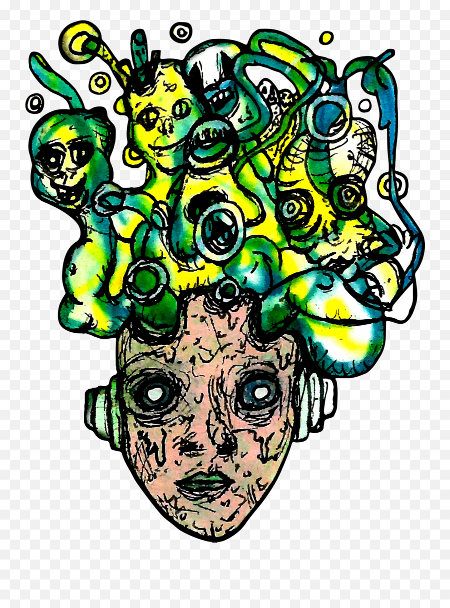 Psychedelic Trippy Art Tumblr Creepy - Trippy Png,Psychedelic Png