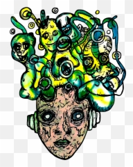 Psychedelic Trippy Art Tumblr Creepy - Trippy Png,Psychedelic Png