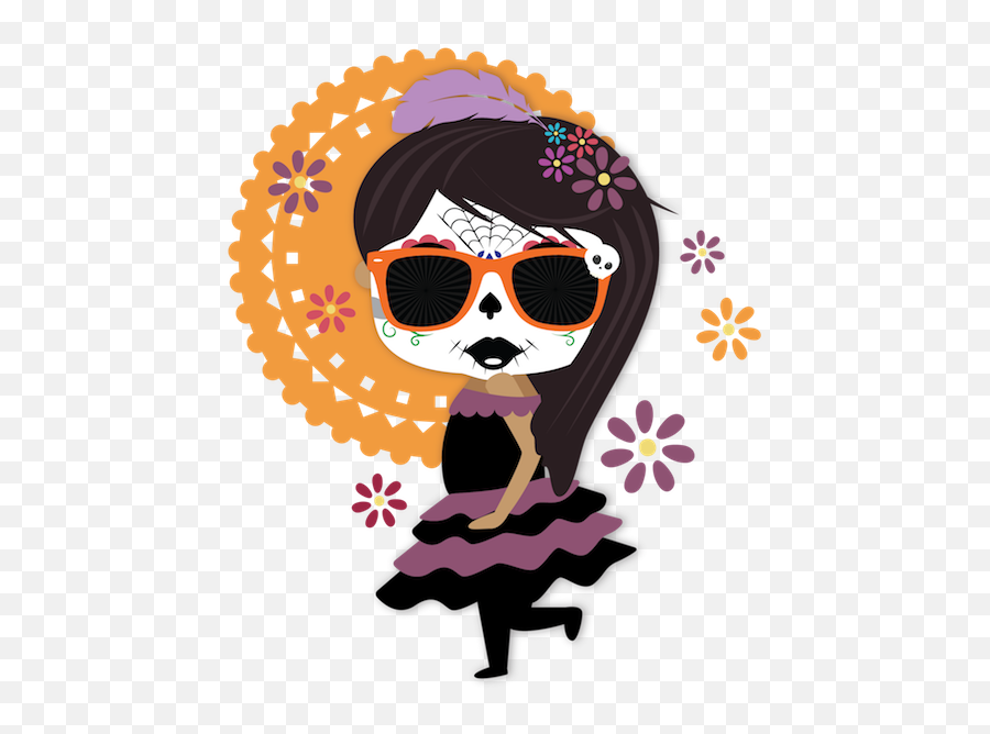 Download Hd Dulceu0027s Day Of The Dead Stickers Messages - Works Engineering Cam Gears Png,Day Of The Dead Png