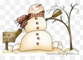 Download Country Snowman Clipart - January Birthday Cards Png,Snowman Clipart Png